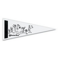 "Color-Me" Pennant w/ Screened Strip (4"x10")